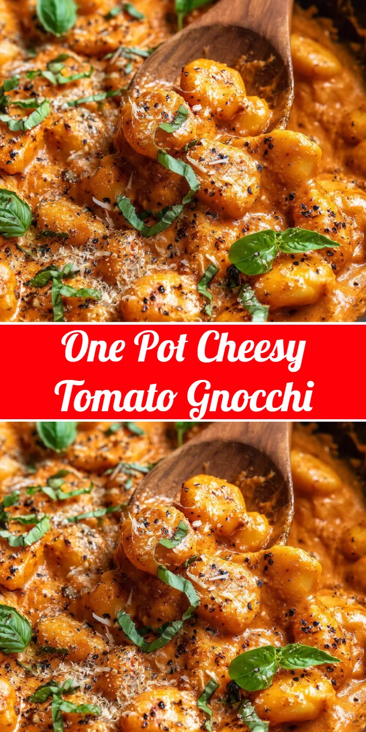 One Pot Cheesy Tomato Gnocchi