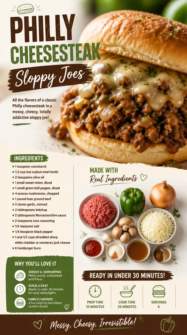 Philly Cheesesteak Sloppy Joes