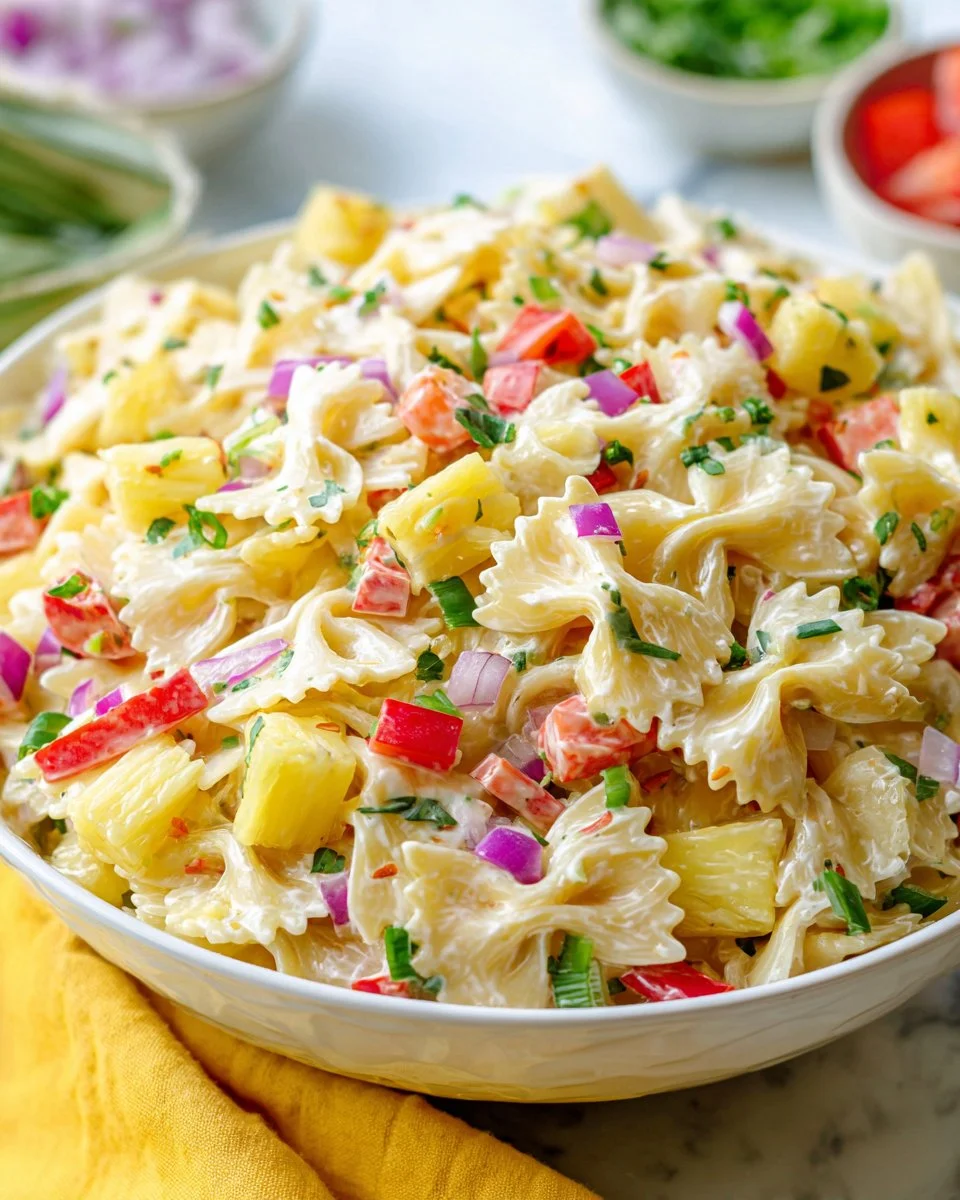 Pineapple Salsa Pasta Salad