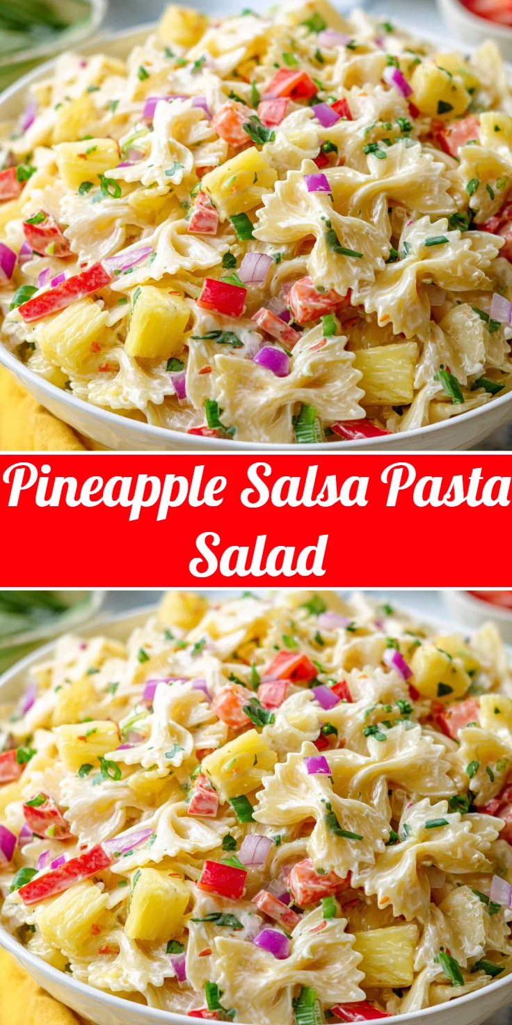 Pineapple Salsa Pasta Salad