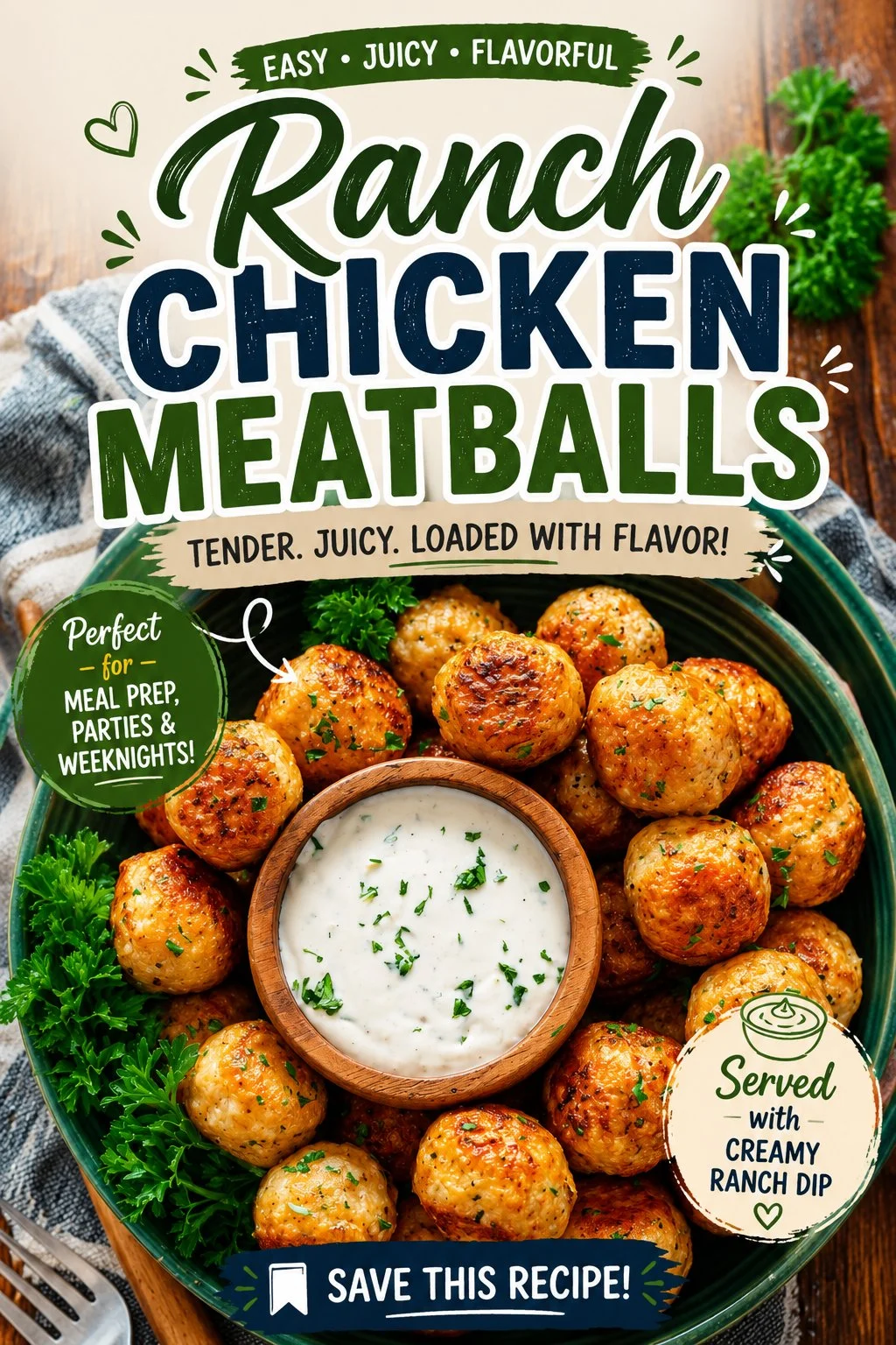 Ranch Chicken Meatballs