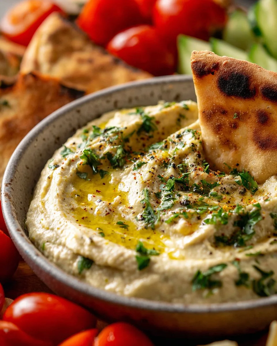 Roasted Garlic White Bean Dip