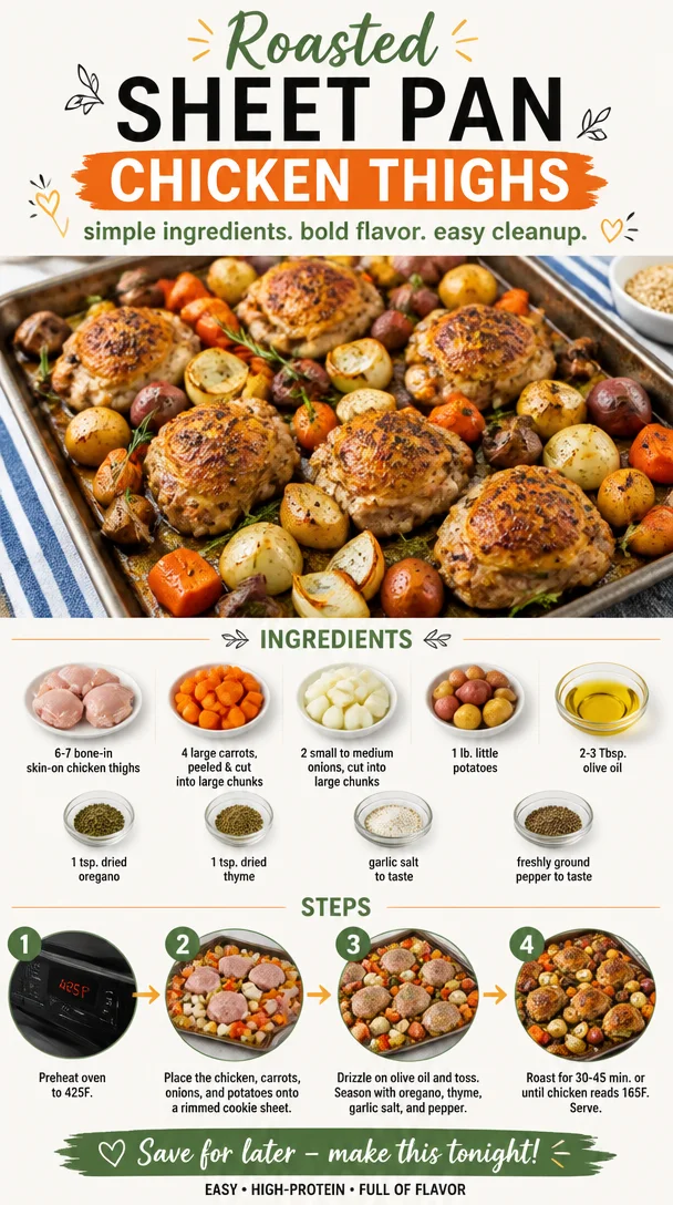 Roasted Sheet Pan Chicken Thighs