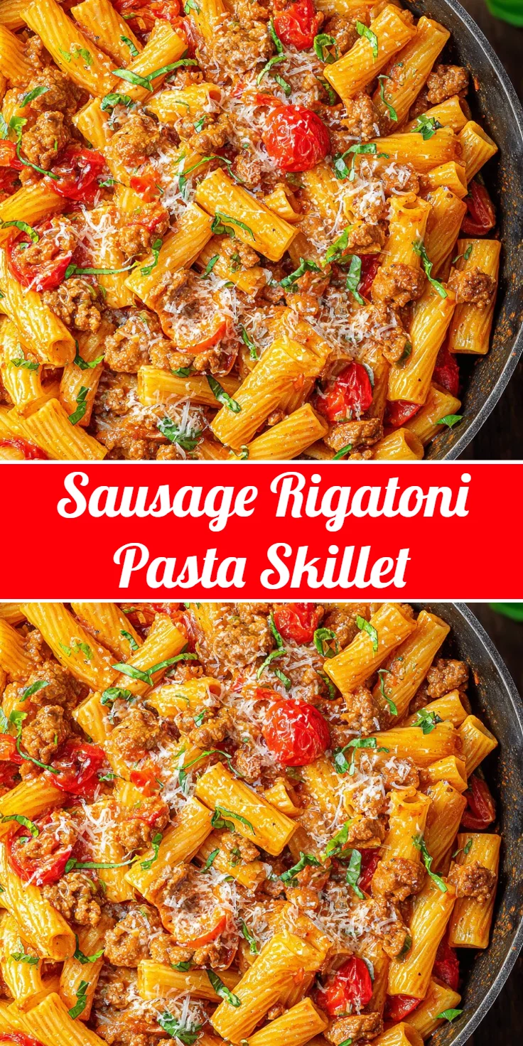 Sausage Rigatoni Pasta Skillet