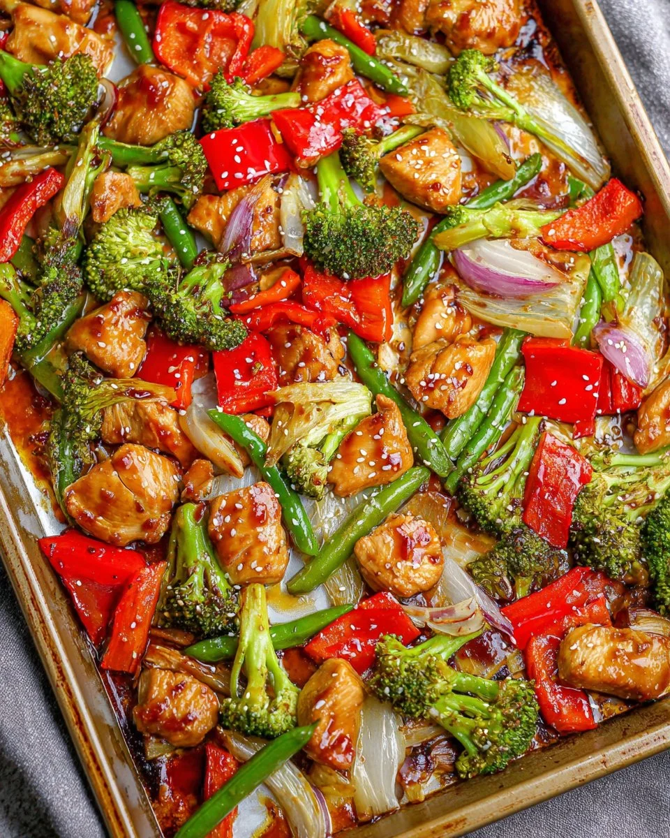 Sheet Pan Teriyaki Chicken And Vegetables