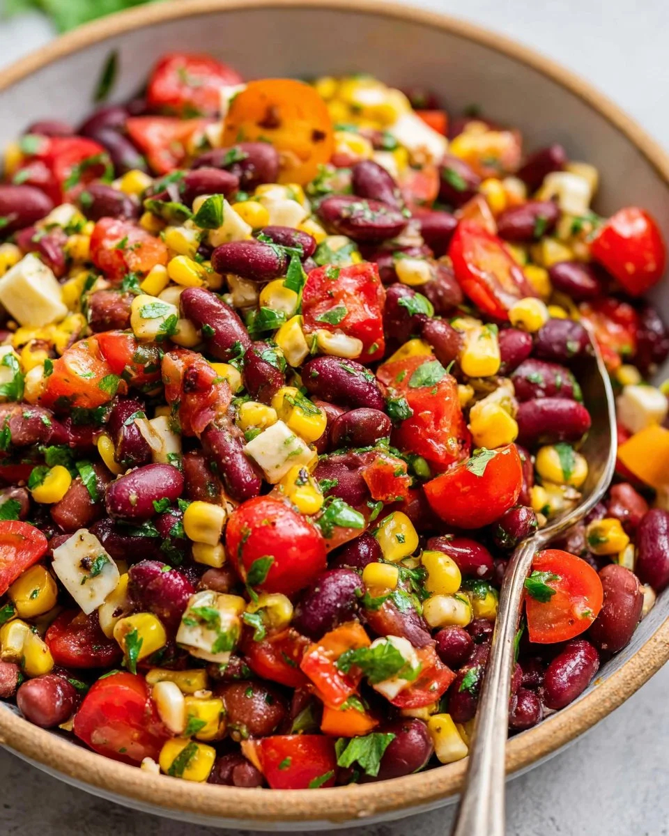 Skinny Mexican Bean Salad with Corn