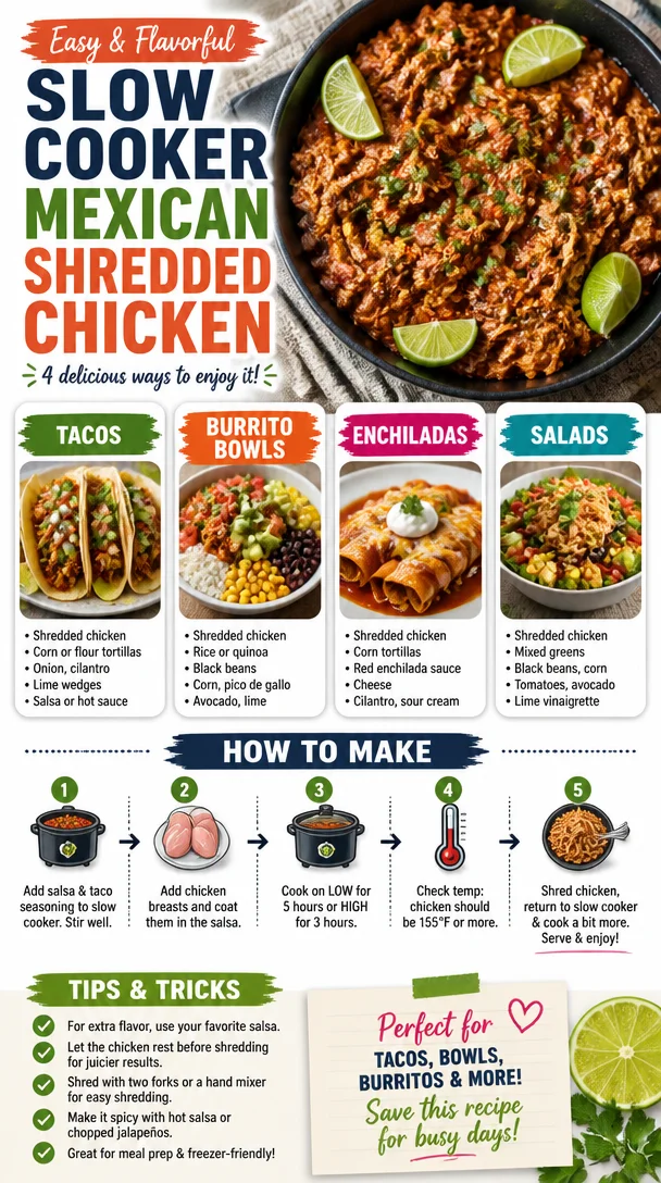 Slow Cooker Mexican Shredded Chicken
