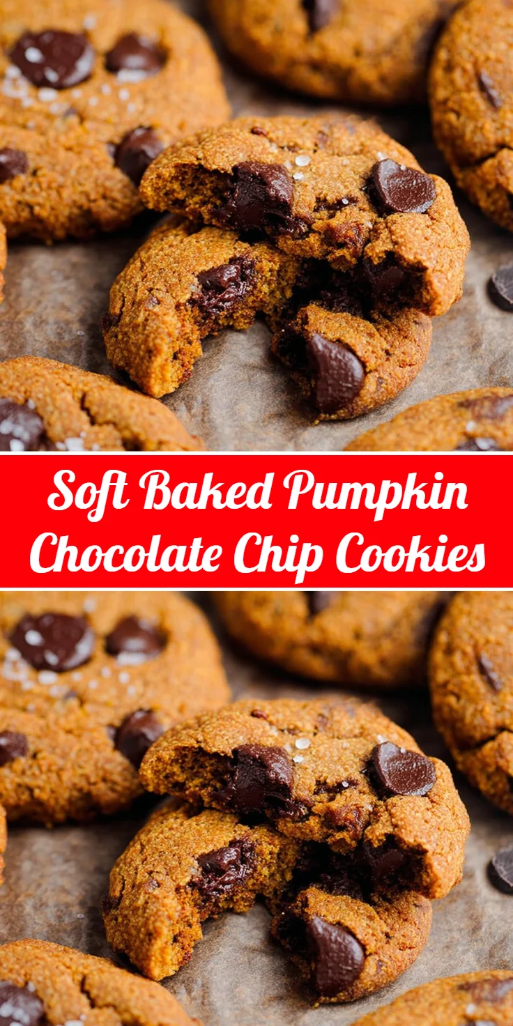 Soft Baked Pumpkin Chocolate Chip Cookies
