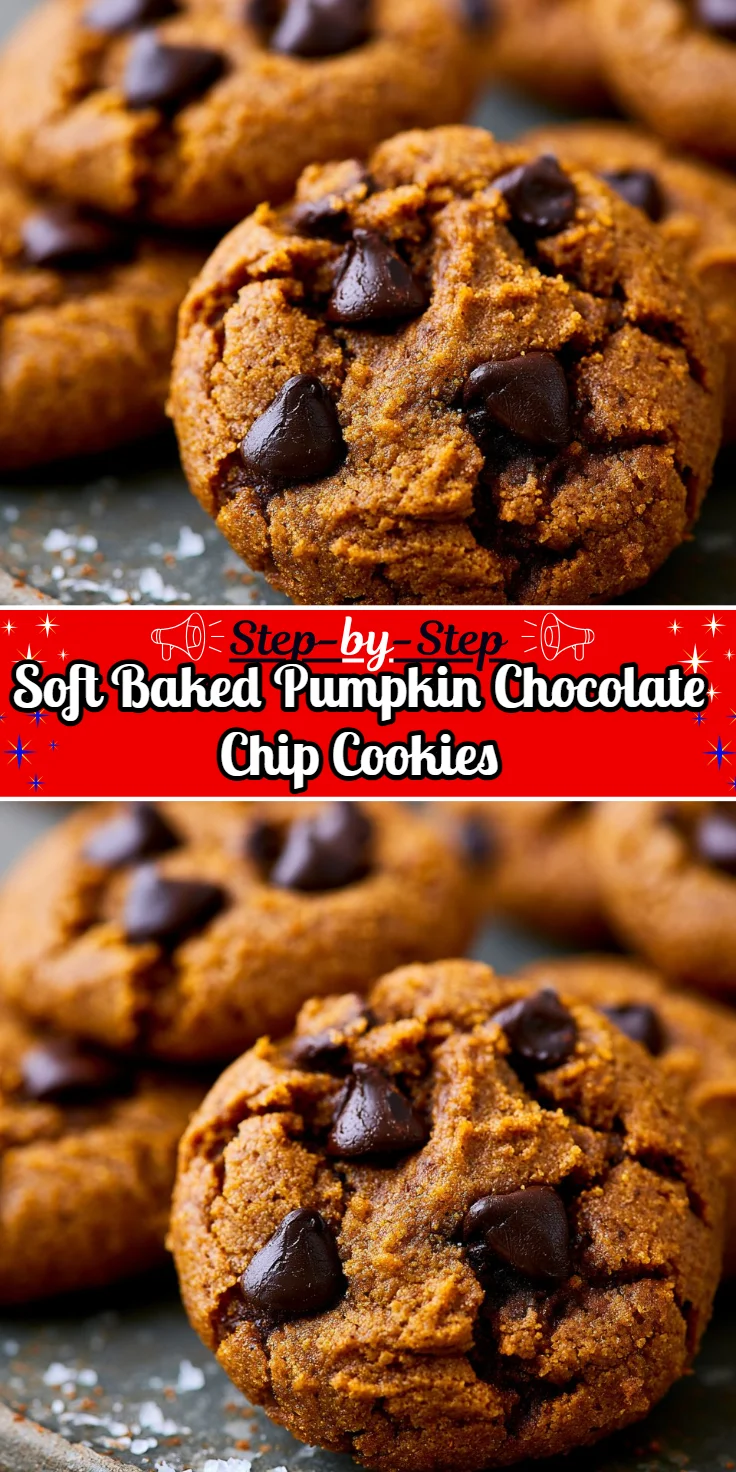 Soft Baked Pumpkin Chocolate Chip Cookies