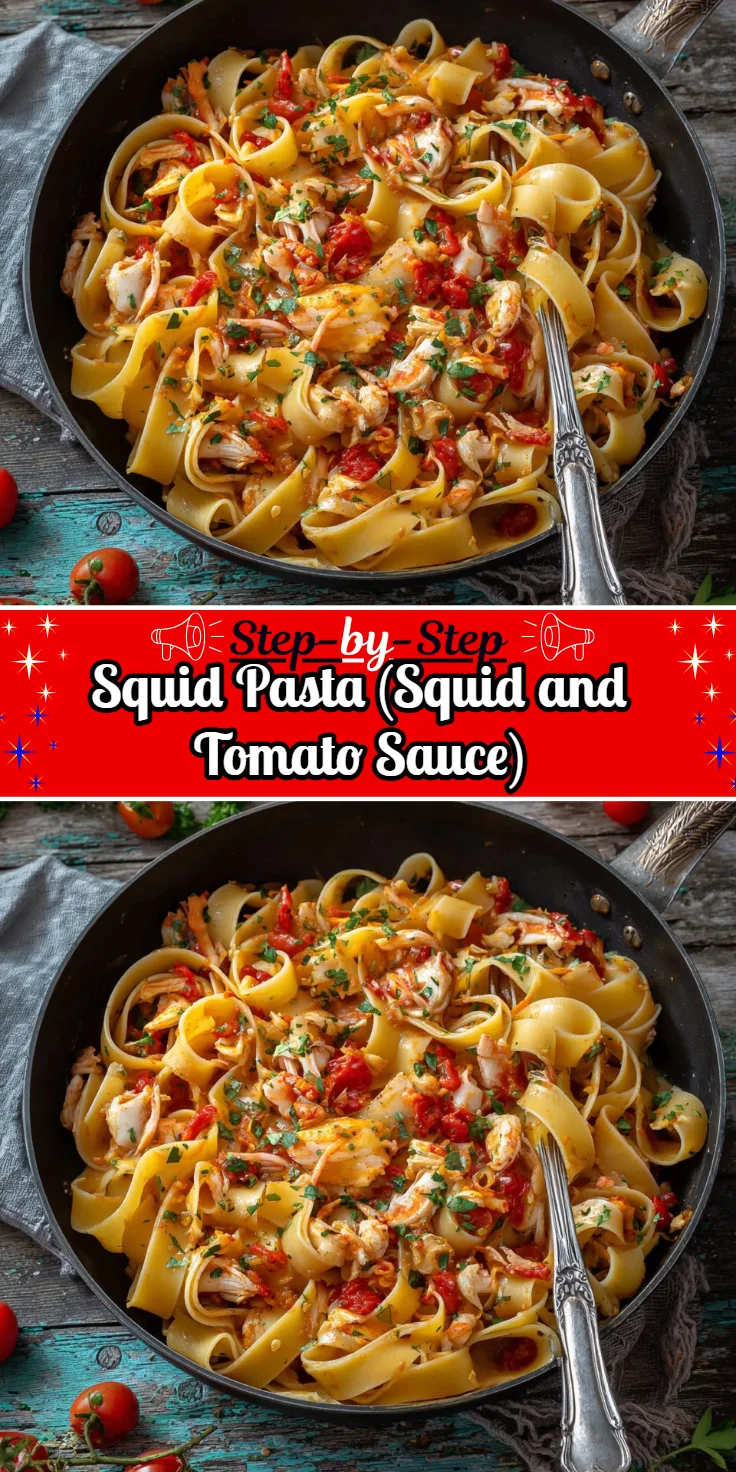 Squid Pasta (Squid and Tomato Sauce)