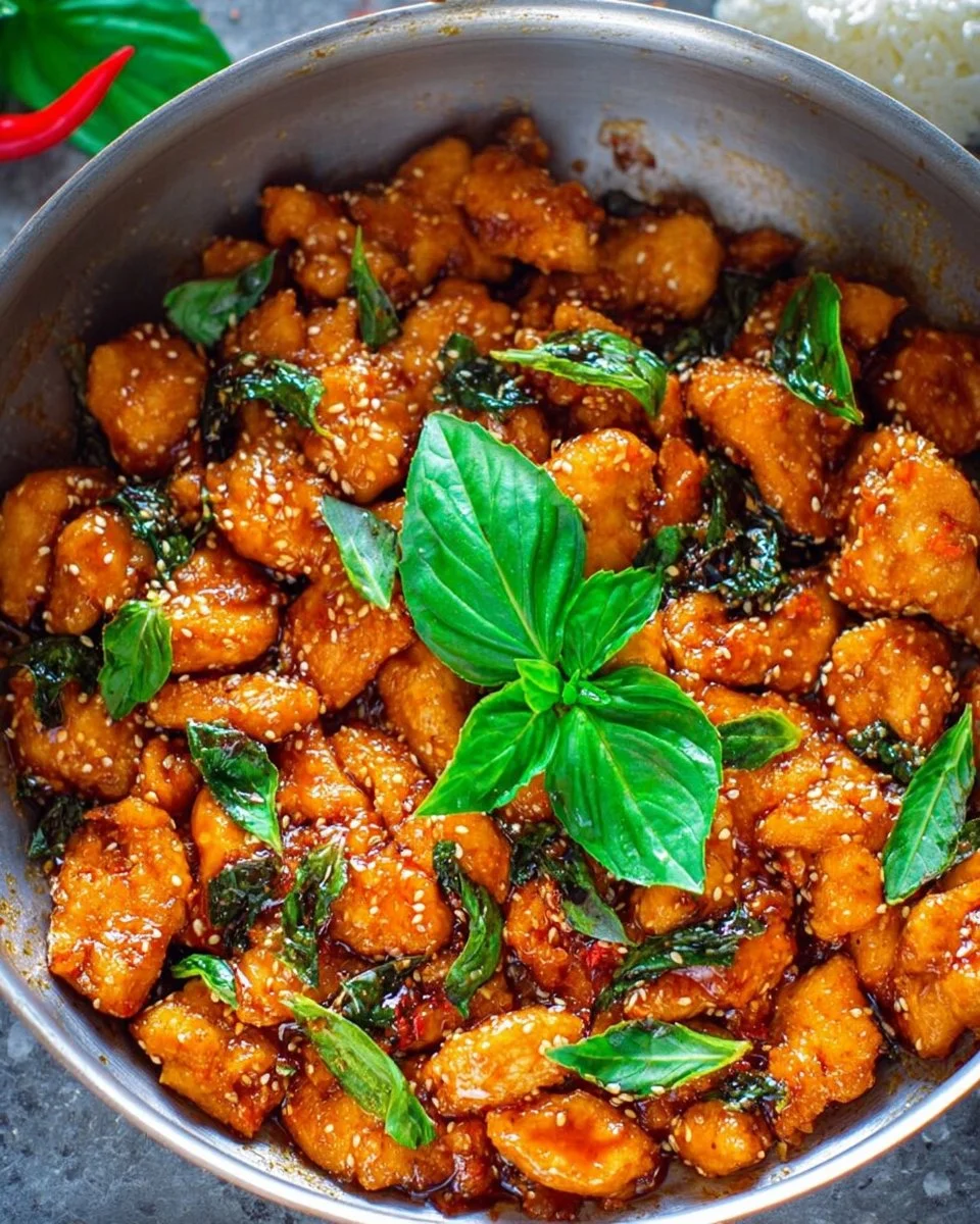 Sticky Basil Chicken