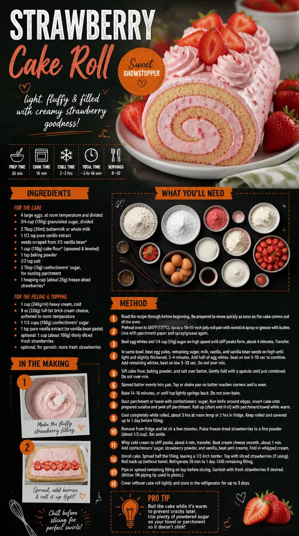 Strawberry Cake Roll