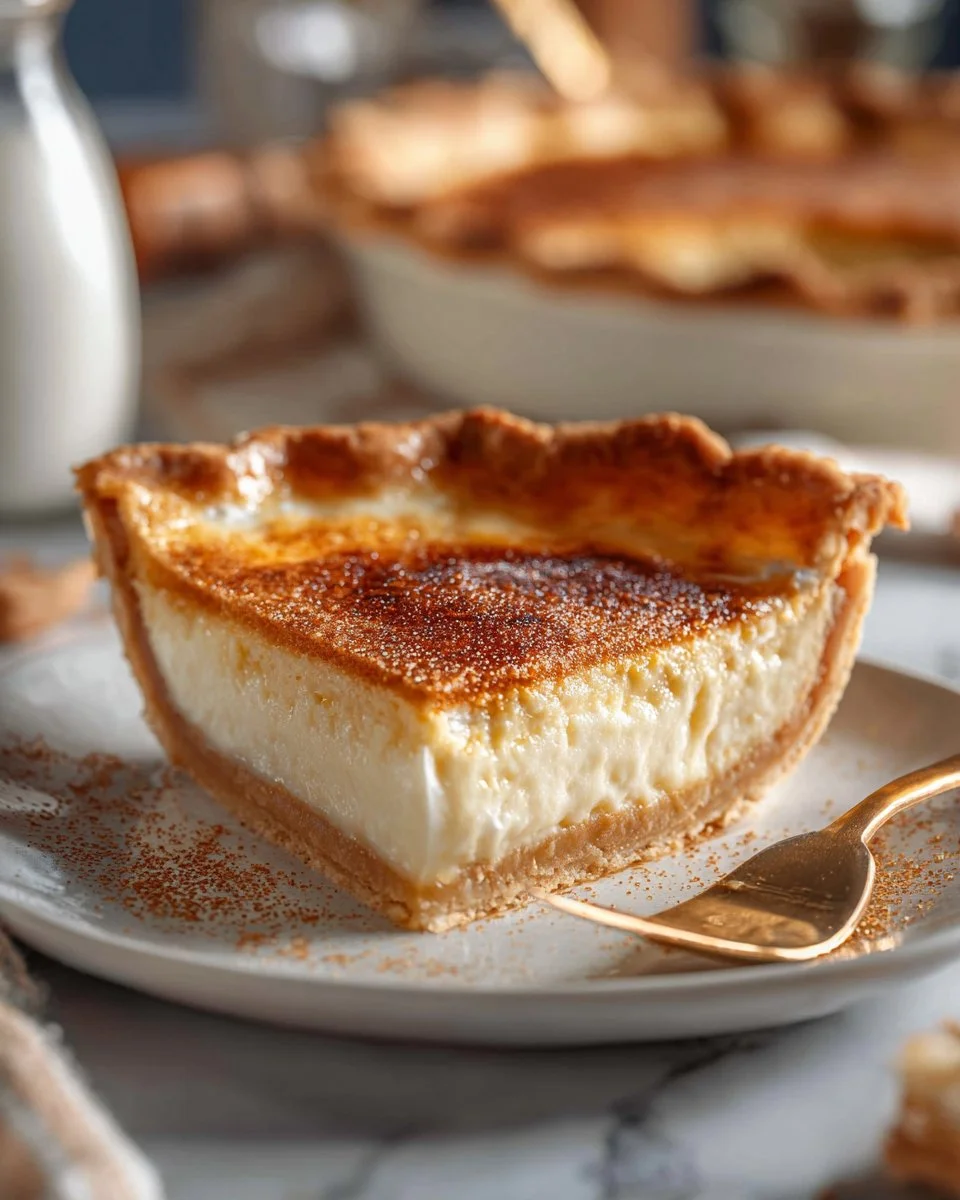 Delicious Sugar Cream Pie with creamy filling and flaky crust