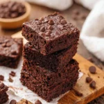 Delicious homemade sweet potato brownies with chocolate topping