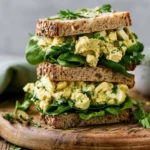 Delicious tofu egg salad served in a bowl with fresh vegetables