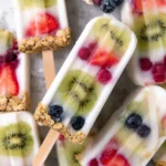 Delicious homemade yogurt popsicles in vibrant colors