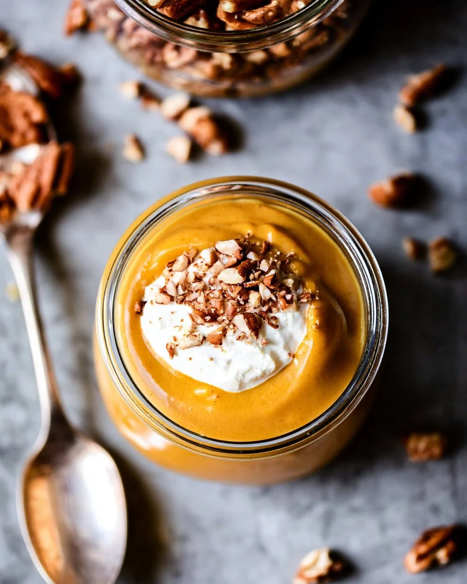 Delicious bowl of creamy stovetop pumpkin pudding ready to serve