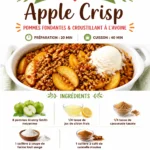 Delicious homemade apple crisp dessert with a golden oat topping