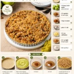 Delicious homemade Apple Crumble Tart with a flaky crust and spiced filling