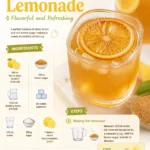 Refreshing glass of Brown Sugar Lemonade with lemon slices and mint
