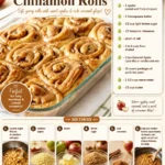 Freshly baked Caramel Apple Cinnamon Rolls with gooey caramel and apples