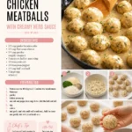 Delicious homemade chicken meatballs served on a plate
