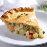 Delicious Chicken Pot Pie with golden crust and colorful filling