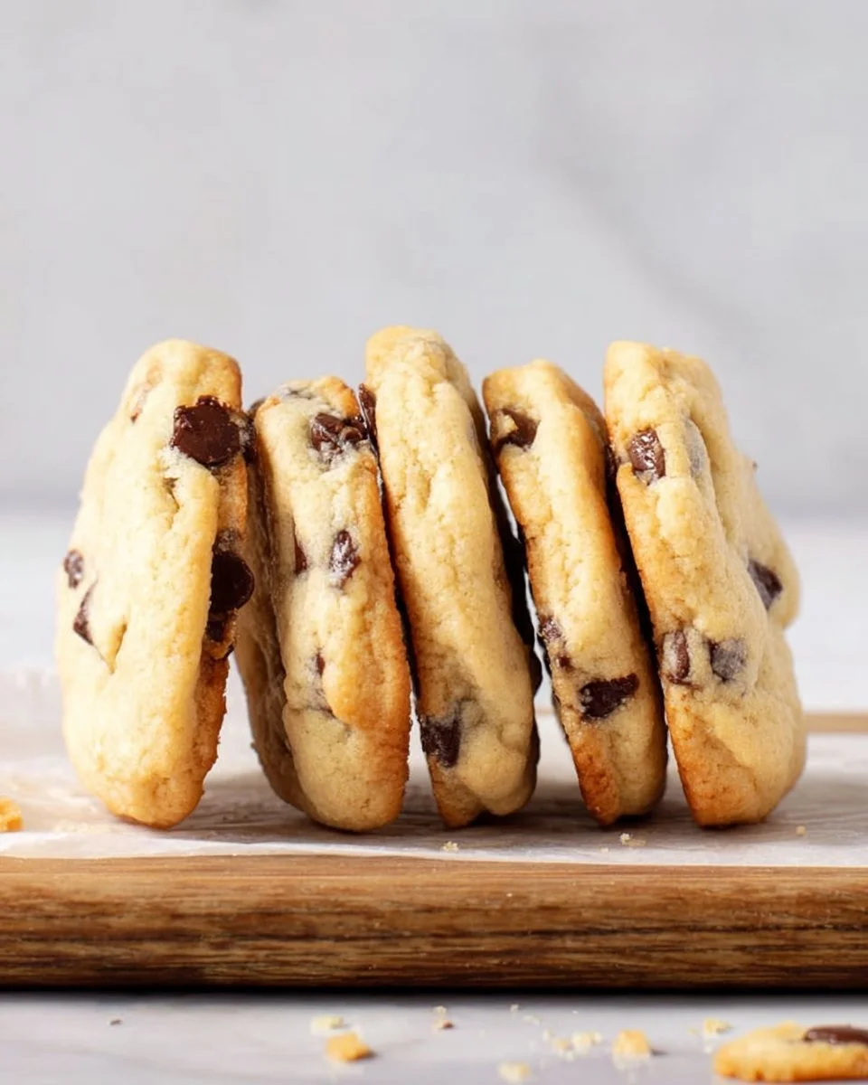 Chocolate chip cookies made without brown sugar, freshly baked and delicious.