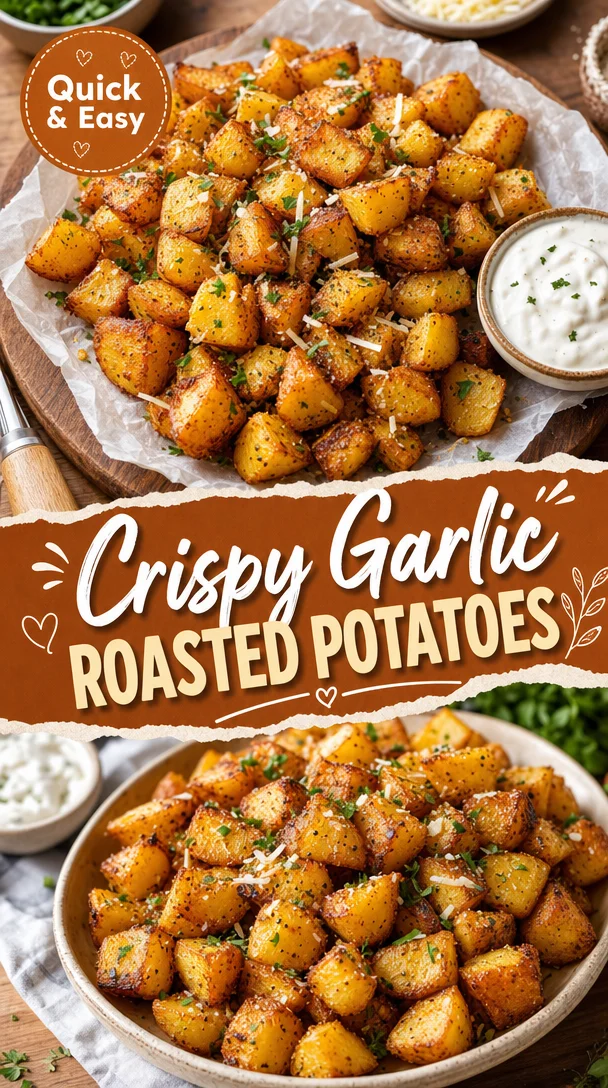 Crispy Garlic Roasted Potatoes
