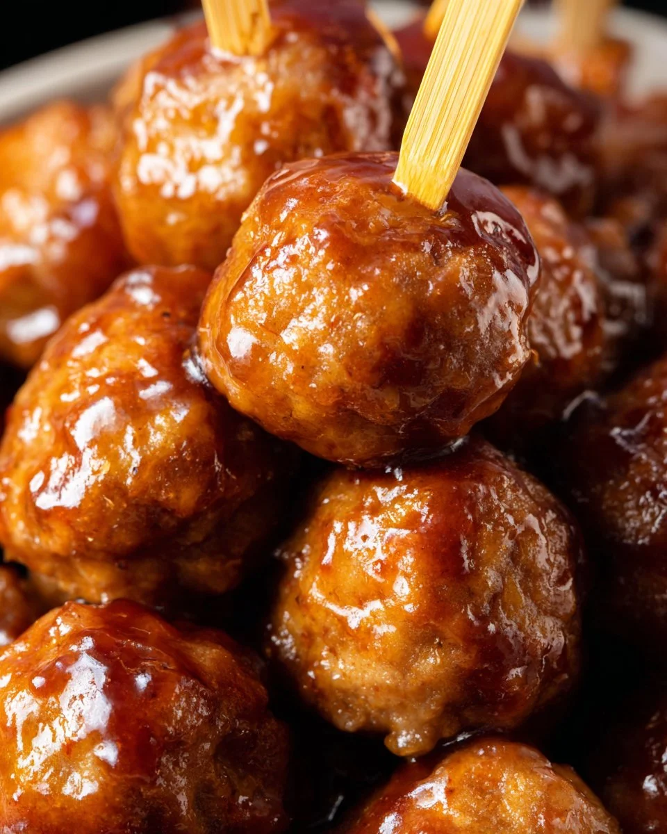 Easy grape jelly meatballs cooked in an Instant Pot