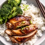 Deliciously cooked easy teriyaki chicken served with vegetables