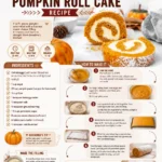 Delicious homemade pumpkin roll cake with cream cheese filling