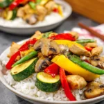 Delicious grilled chicken teriyaki served with vegetables and rice in a bowl.