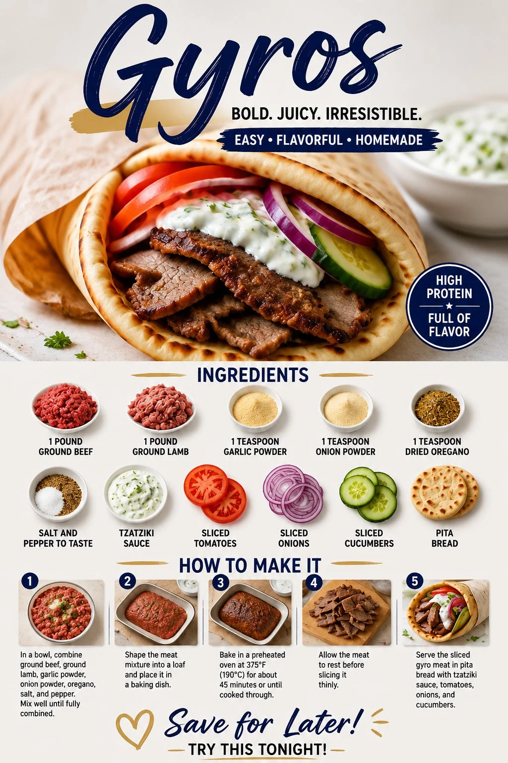 Delicious gyro pita with meat, veggies, and sauces served on a plate