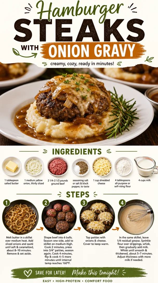 Hamburger Steaks with Onion Gravy