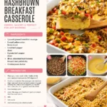 Delicious Hashbrown Breakfast Casserole with cheese and eggs