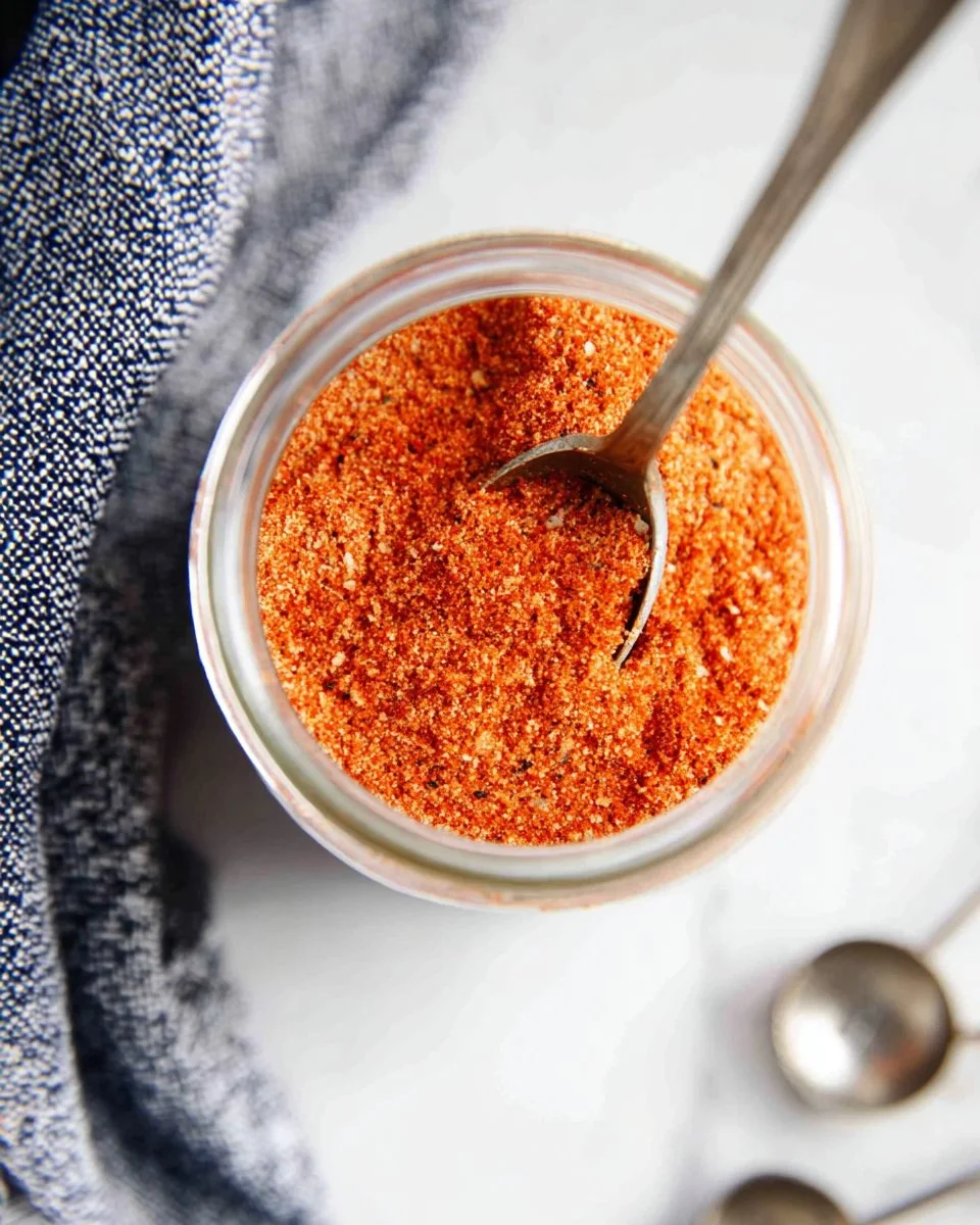 Homemade BBQ rub ingredients and spices for flavorful grilling.