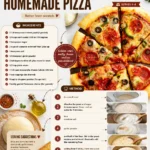 Delicious homemade pizza with fresh toppings and golden crust