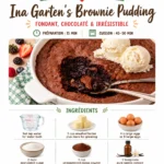 Delicious brownie pudding dessert by Ina Garten, rich and fudgy