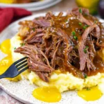 Delicious Instant Pot Mississippi Pot Roast served with vegetables