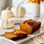 Delicious slice of Libby's pumpkin bread with spices and nuts.