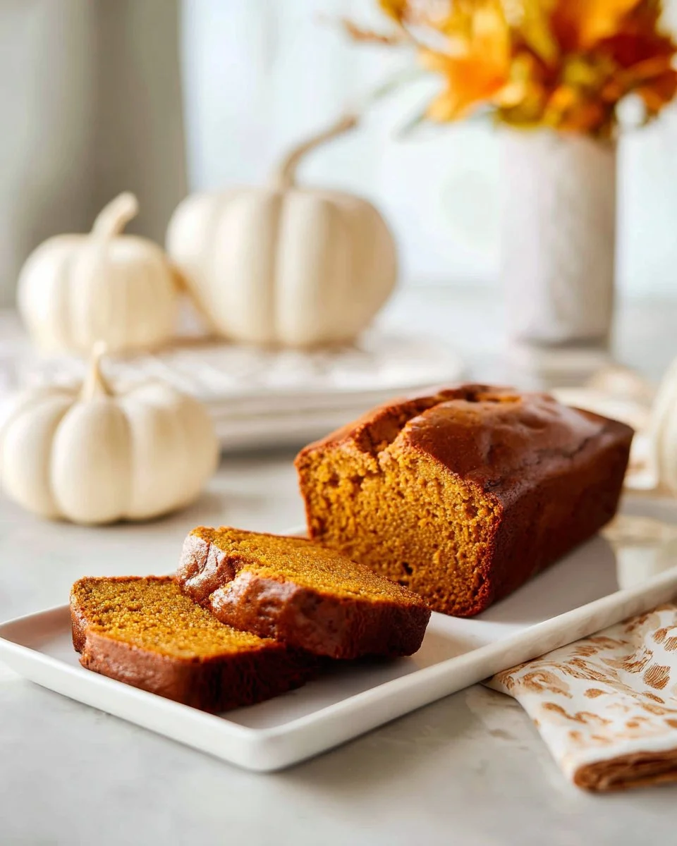 Delicious slice of Libby's pumpkin bread with spices and nuts.