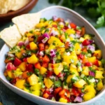 Delicious homemade Mango Salsa with fresh ingredients and vibrant colors
