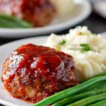 Delicious mini meatloaves arranged on a serving platter