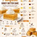 Slice of Paula Deen's Pumpkin Gooey Butter Cake on a plate