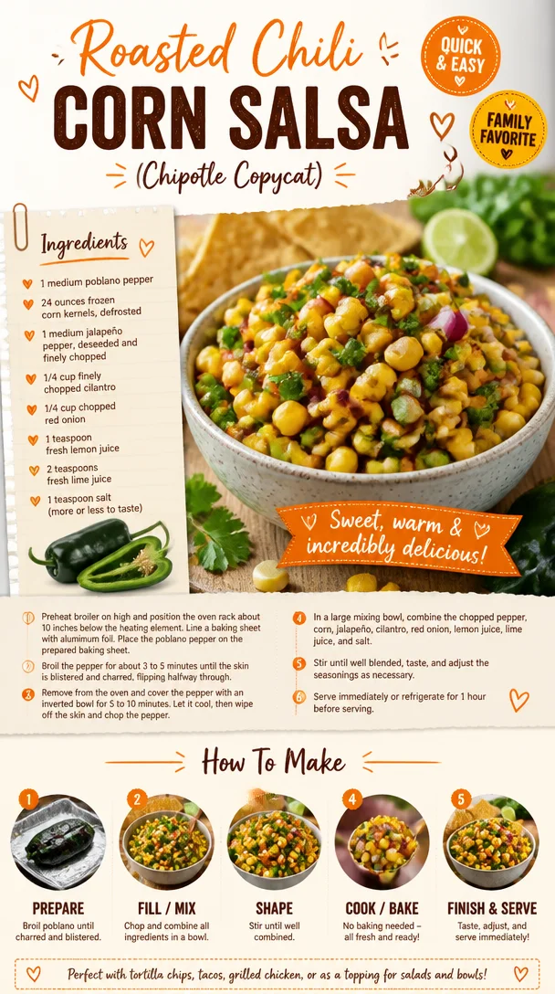 Roasted Chili Corn Salsa (Chipotle Copycat)