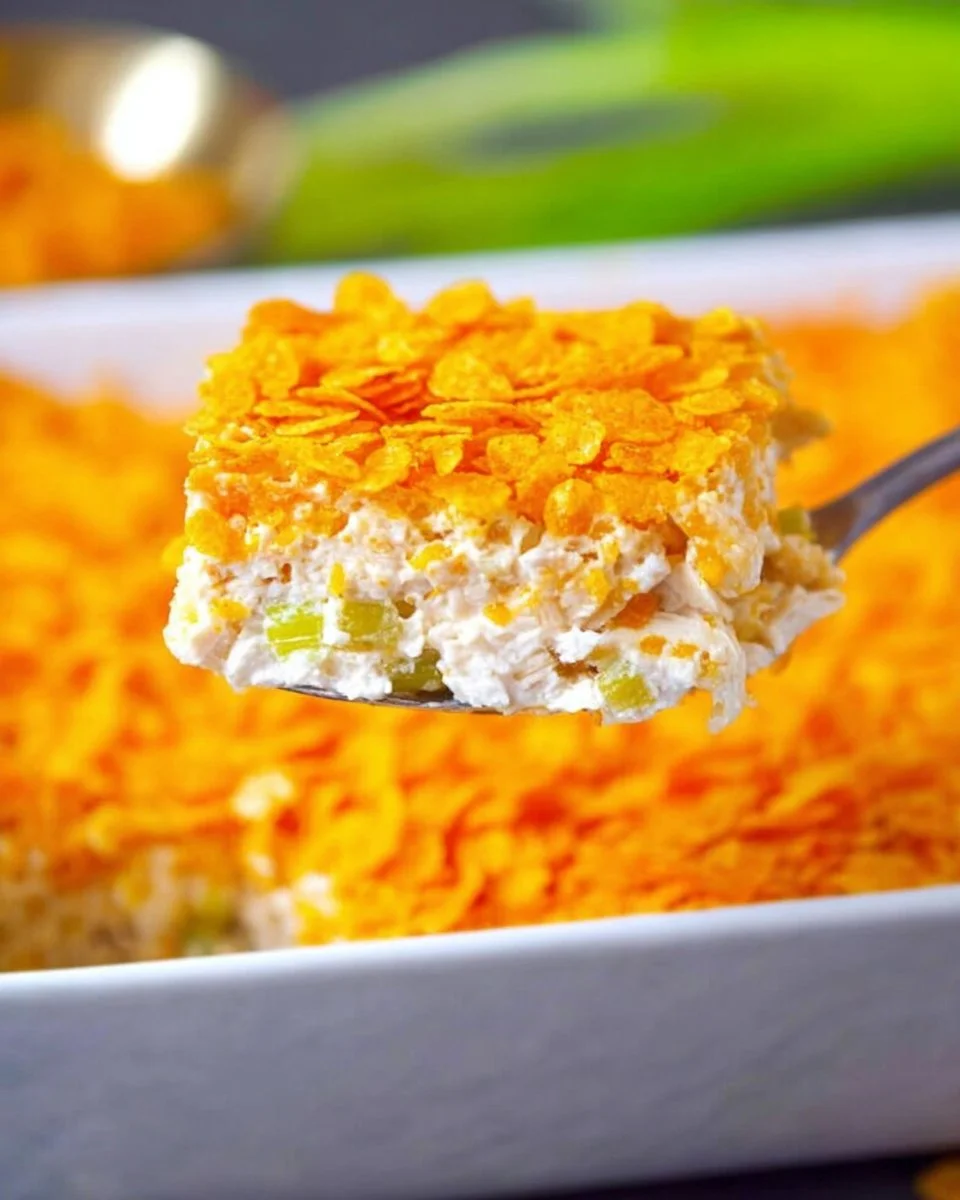 Delicious Rotisserie Chicken Casserole with cheese and vegetables
