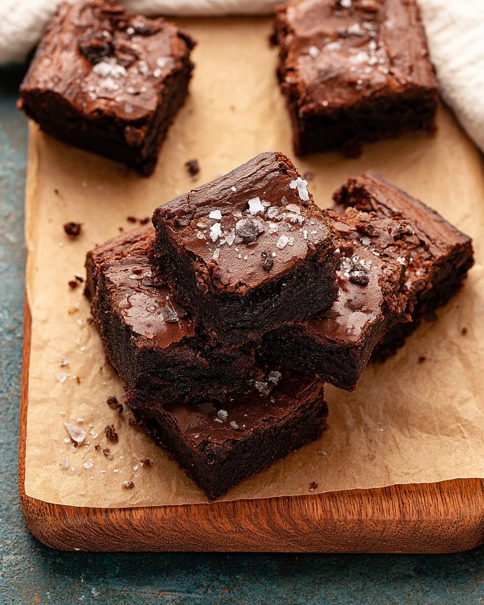 Delicious small batch brownies freshly baked and ready to enjoy