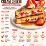Delicious strawberry cream cheese stuffed French toast served on a plate