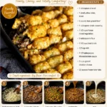 Delicious Tater Tot Casserole served in a baking dish.